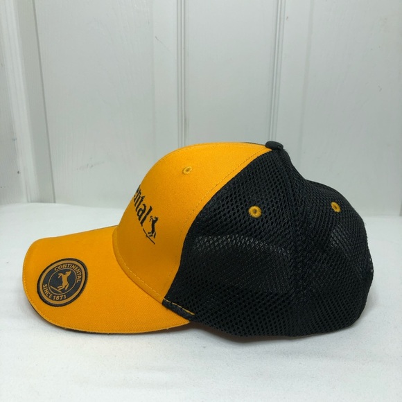 Continental Tire Trucker Black Yellow Mesh Cap Adjustable Hat - Picture 6 of 14